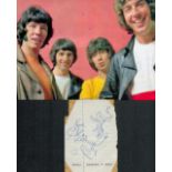 THE TREMELOES English Beat Group signed vintage Page by Chip Hawkes, Rick Westwood, Alan Blakely and