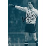 Joe Corrigan signed 8x6 inch black and white photo pictured in action for England. Good Condition.