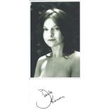 Dervla Kirwan signed 3x2 inch white card and 6x4 inch black and white photo. Good Condition. All