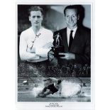 Sir Tom Finney signed 16x12 black and white Preston North End PFA Player of the Year 1954 and