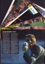 Footballers Collection of 10 signed Magazine cut out page signatures such as Alan Knight. Paul