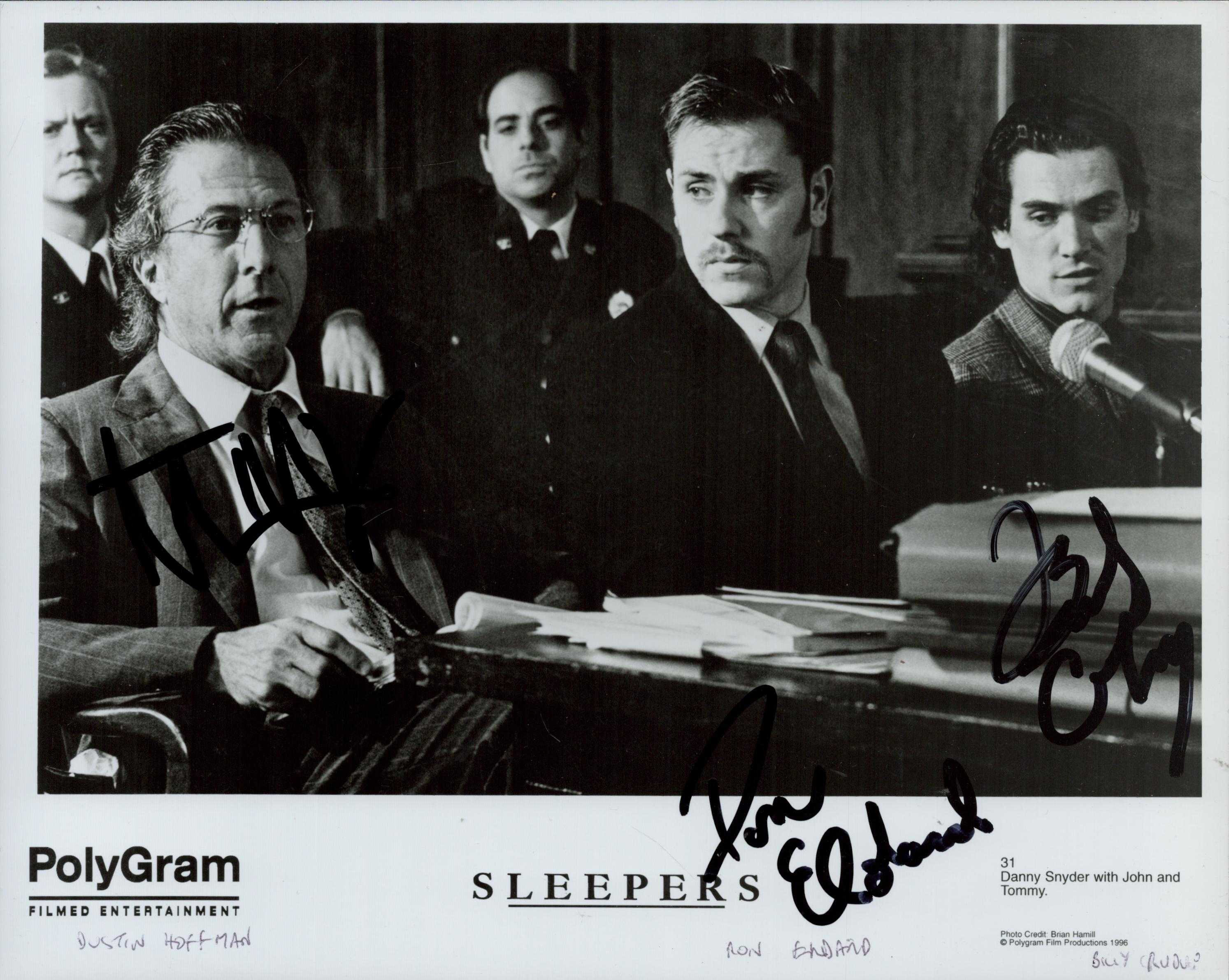 Multi signed Ron Eldard and Billy Crudup Black and White Still Movie Photo 10x8 Inch. 'Sleepers is a