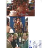 Dr Who collection 4 assorted signed photos some great signatures. Good Condition. All autographs