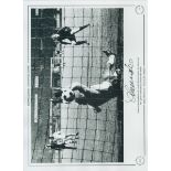 Autographed FRANCIS LEE 16 x 12 Limited Edition : B/W, depicting FRANCIS LEE scoring Manchester