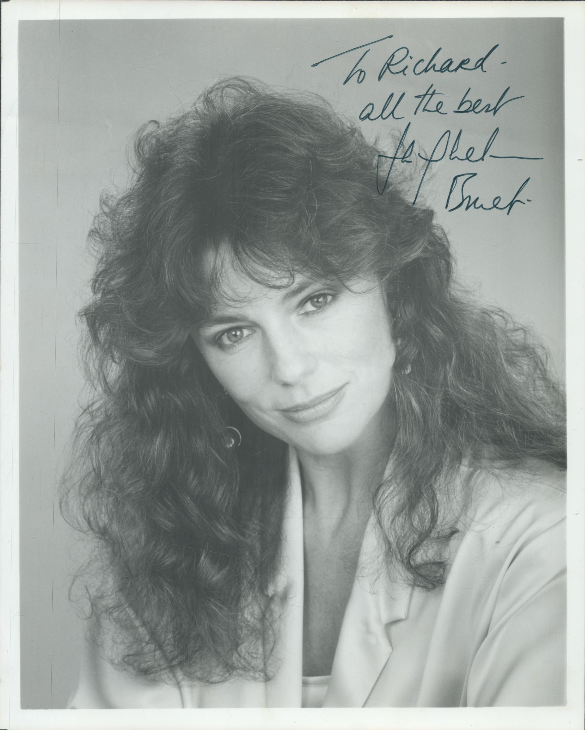 Jacqueline Bisset signed 10x8 inch black and white photo dedicated. Good Condition. All autographs