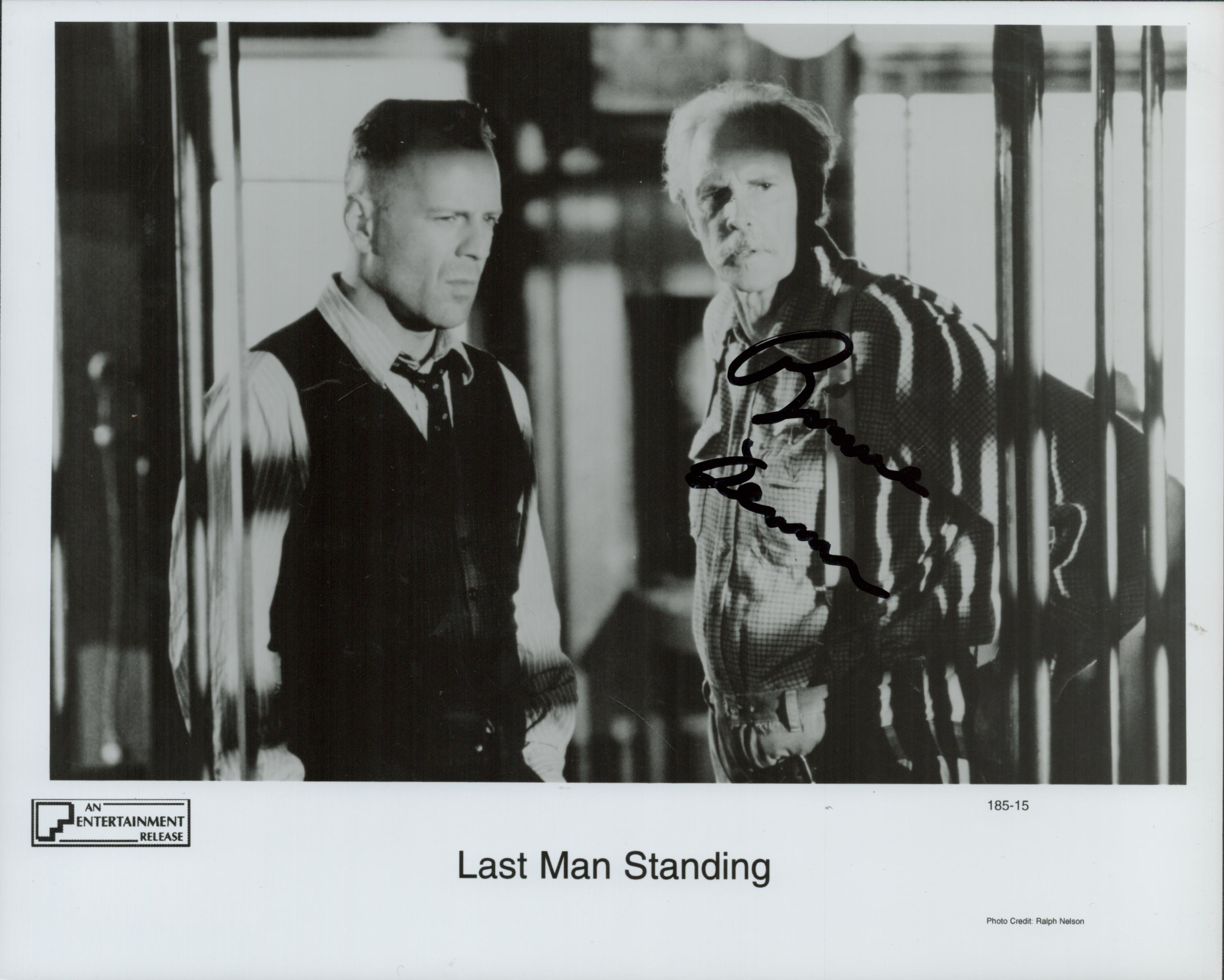 Bruce Dern signed Black and White Still Movie Photo 10x8 Inch. 'Last Man Standing (1996 film)'. Good