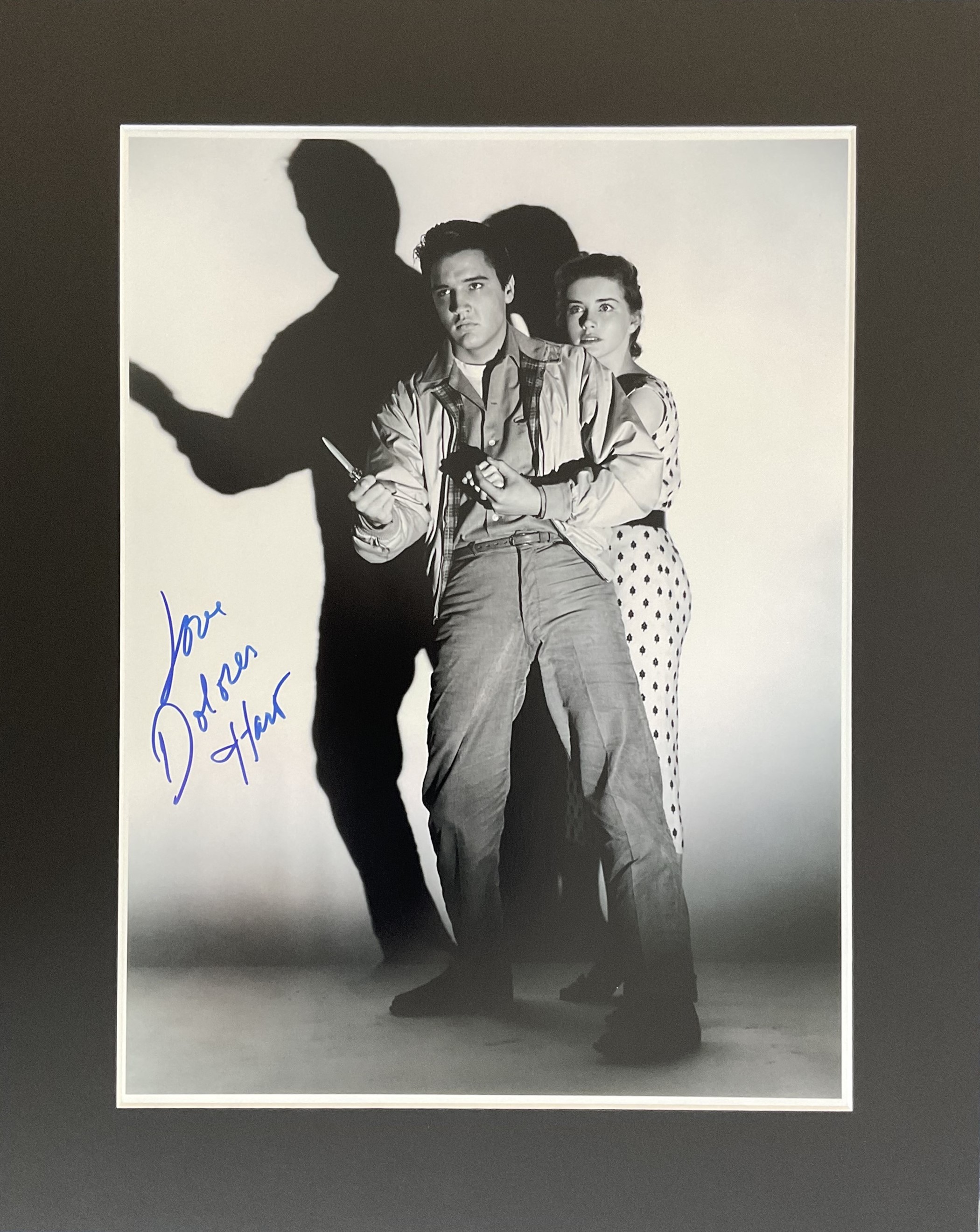 Dolores Hart signed black and white 16x20 inch framed print. Good Condition. All autographs come