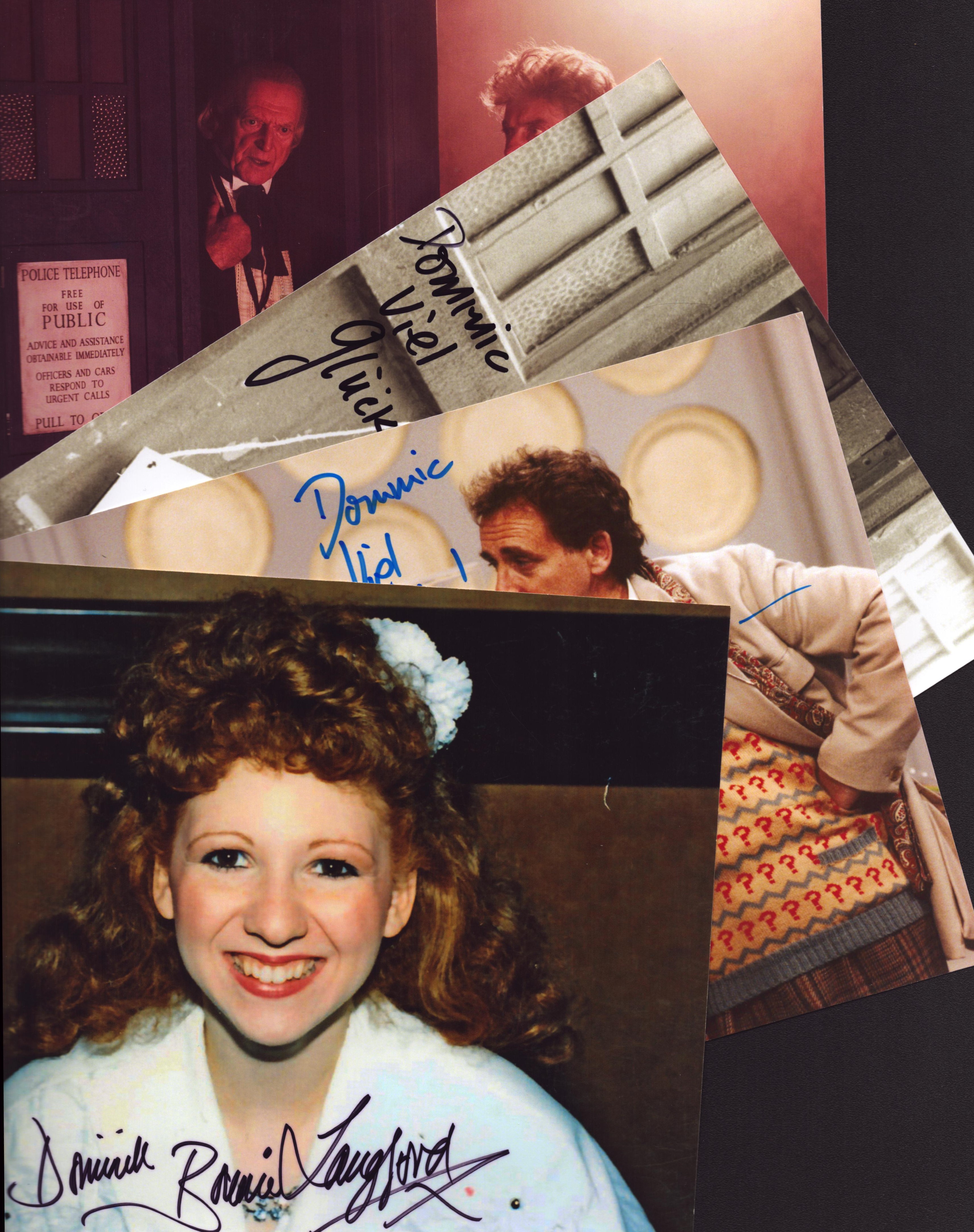 Doctor Who collection David Bradley, Sylvester McCoy (2) and Bonnie Langford. Four signed and