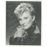 Cloris Leachman signed 10x8 inch black and white photo. Dedicated. Good Condition. All autographs