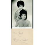 THE BARRY SISTERS Jazz Singers signed vintage Album Page with Photo. Good Condition. All