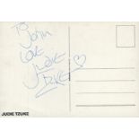 JUDIE TZUKE English Singer signed back of Promo Photocard £4-6. Good Condition. All autographs