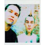Travis Barker and Mark Hoppus signed 10x8 inch colour photo. Good Condition. All autographs come