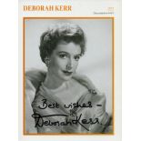 Deborah Kerr signed 7x5 inch black and white promo photo. Good Condition. All autographs come with a