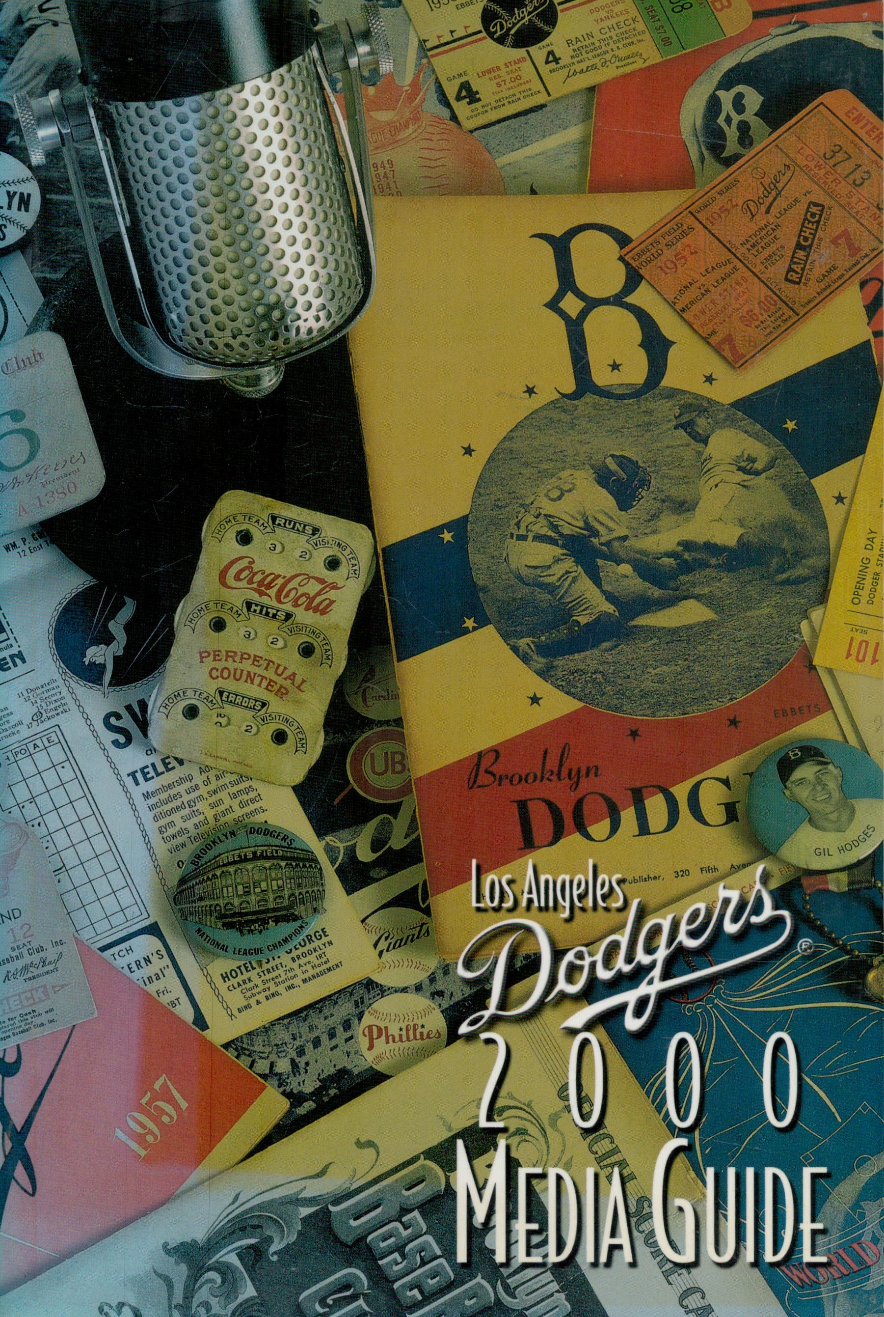 Los Angeles Dodgers 2000 Media Guide Paperback book, 348 pages. Good Condition. All autographs