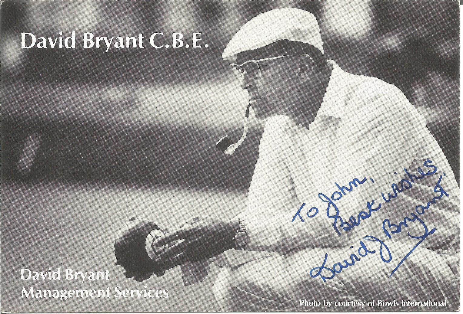 David Bryant signed 6x4 inch black and white promo photo dedicated. Good Condition. All autographs