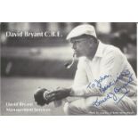 David Bryant signed 6x4 inch black and white promo photo dedicated. Good Condition. All autographs