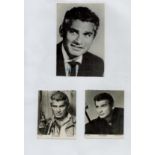 Jeff Chandler signed Vintage Black and White Photo 5x3.5 Inch. Plus 2 unsigned Promo Black and White