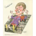 Glenda Jackson signed 14x12 limited edition caricature by the artist Charles Griffin no 27/50.