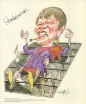 Glenda Jackson signed 14x12 limited edition caricature by the artist Charles Griffin no 27/50.