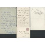 C. Hayden Coffin signed letters. Four ALS by Charles Hayden Coffin (22 April 1862 - 8 December 1935)