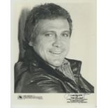 Lee Majors signed 10x8 inch "The Fall Guy" black and white promo photo. Good Condition. All