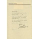 Leonard Nimoy TLS on headed paper. Good Condition. All autographs come with a Certificate of