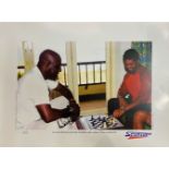 Viv Richards with Sachin Tendulkar Sehwag signed limited edition print with signing photo Could