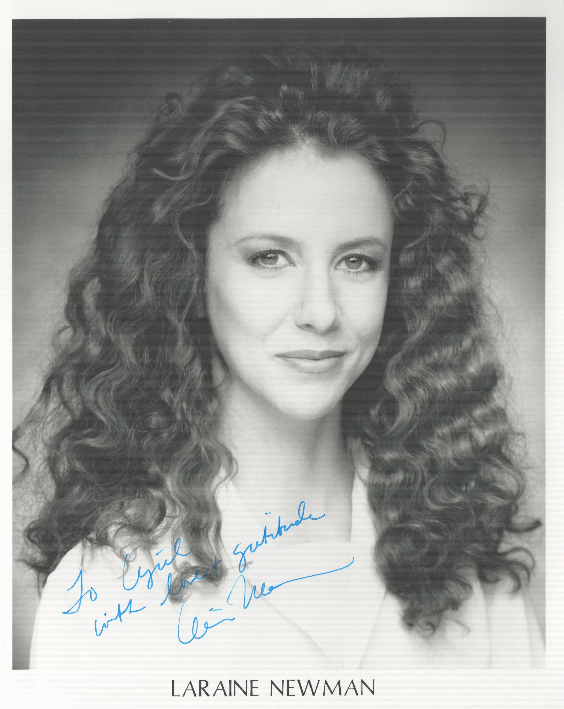 Laraine Newman signed 10x8 inch black and white promo photo. Good Condition. All autographs come