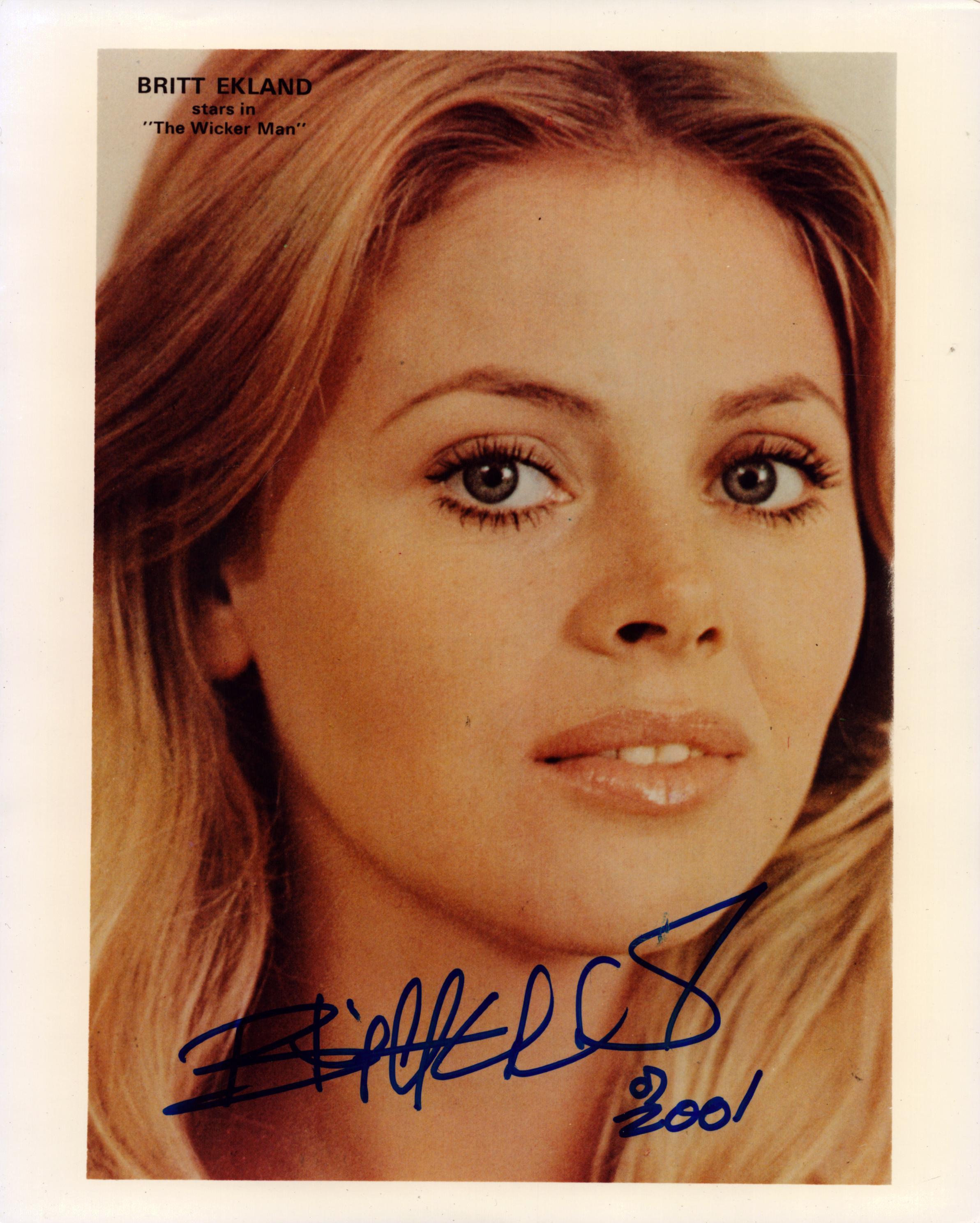 Britt Ekland, Swedish actress signed 10x8 inch colour photo. She appeared in numerous films