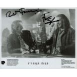 Multi signed Ralph Fiennes and Tom Sizemore Black and White Still Movie Photo 10x8 Inch. 'Strange