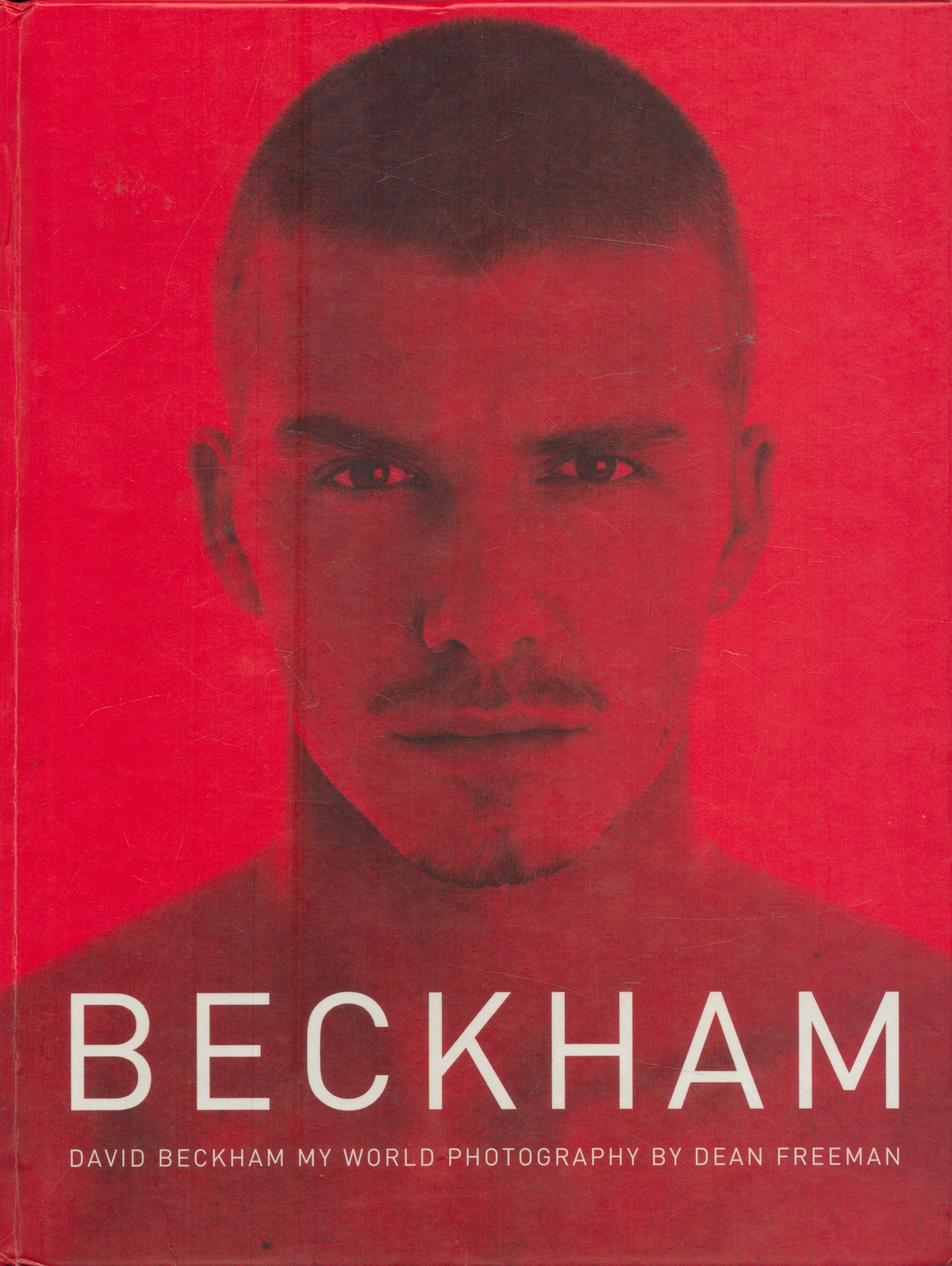 David Beckham signed photo inside front page, Beckham David Beckham my world photography by Dean