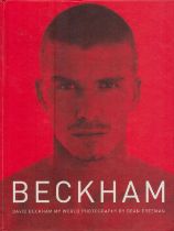 David Beckham signed photo inside front page, Beckham David Beckham my world photography by Dean