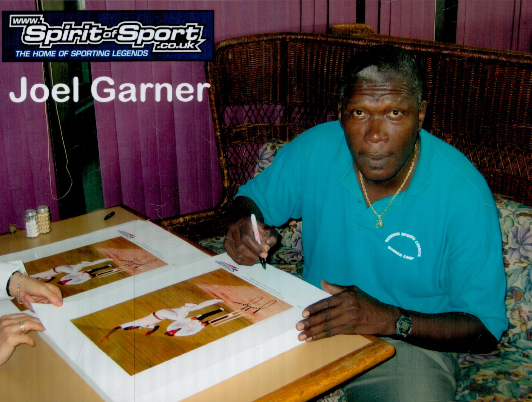Joel Garner signed limited edition print with signing photo The first ever World Cup was won by - Image 2 of 2