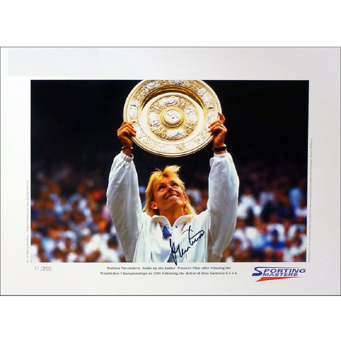 Martina Navratilova signed limited edition print with letter of authenticity Martina