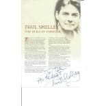 Paul Shelley signed 10x6 inch approx. signed magazine page. Good Condition. All autographs come with