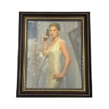 Rosamund Pike signed 10x8 Inch Colour Photo 'Jame Bond'. In Brown Framed overall size 12x10 Inch.