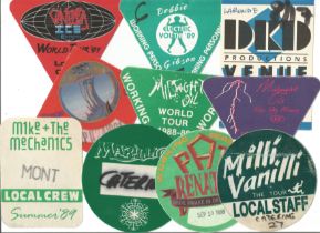 Music Collection of 1980-1990`s Backstage passes, Rick Ashley, Bangles, Beach Boys, MC Hammer, Bruce