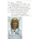 Phyllis Logan signed ALS on headed white card with 6x4 inch colour photo. Good Condition. All