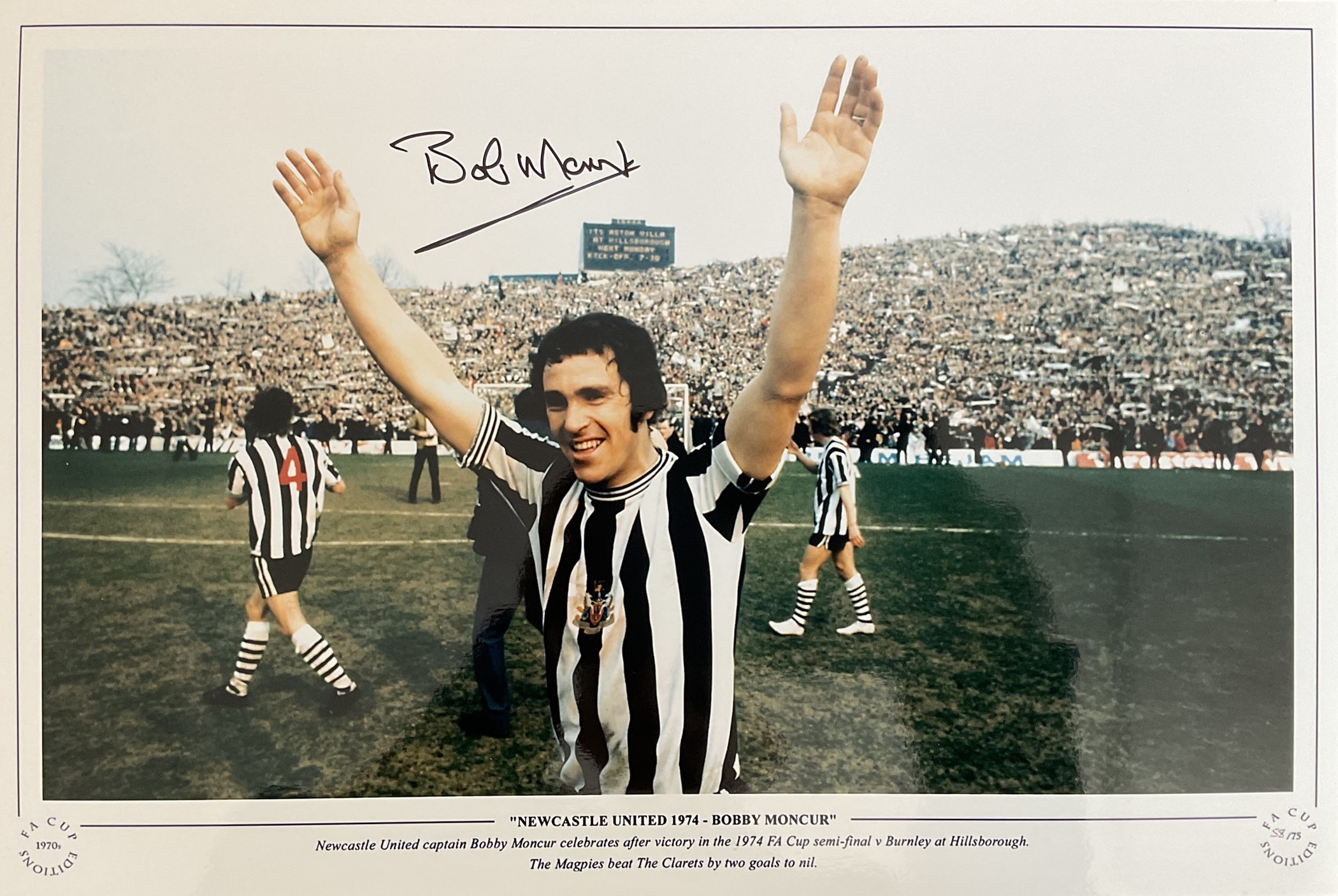 Bobby Moncur signed Limited Edition photo print, limited to only 75, this has been HAND signed by