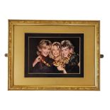 Anthea Turner, Melinda Messenger and Zoe Ball multi signed colour photo. Framed. Measures 17 inch by