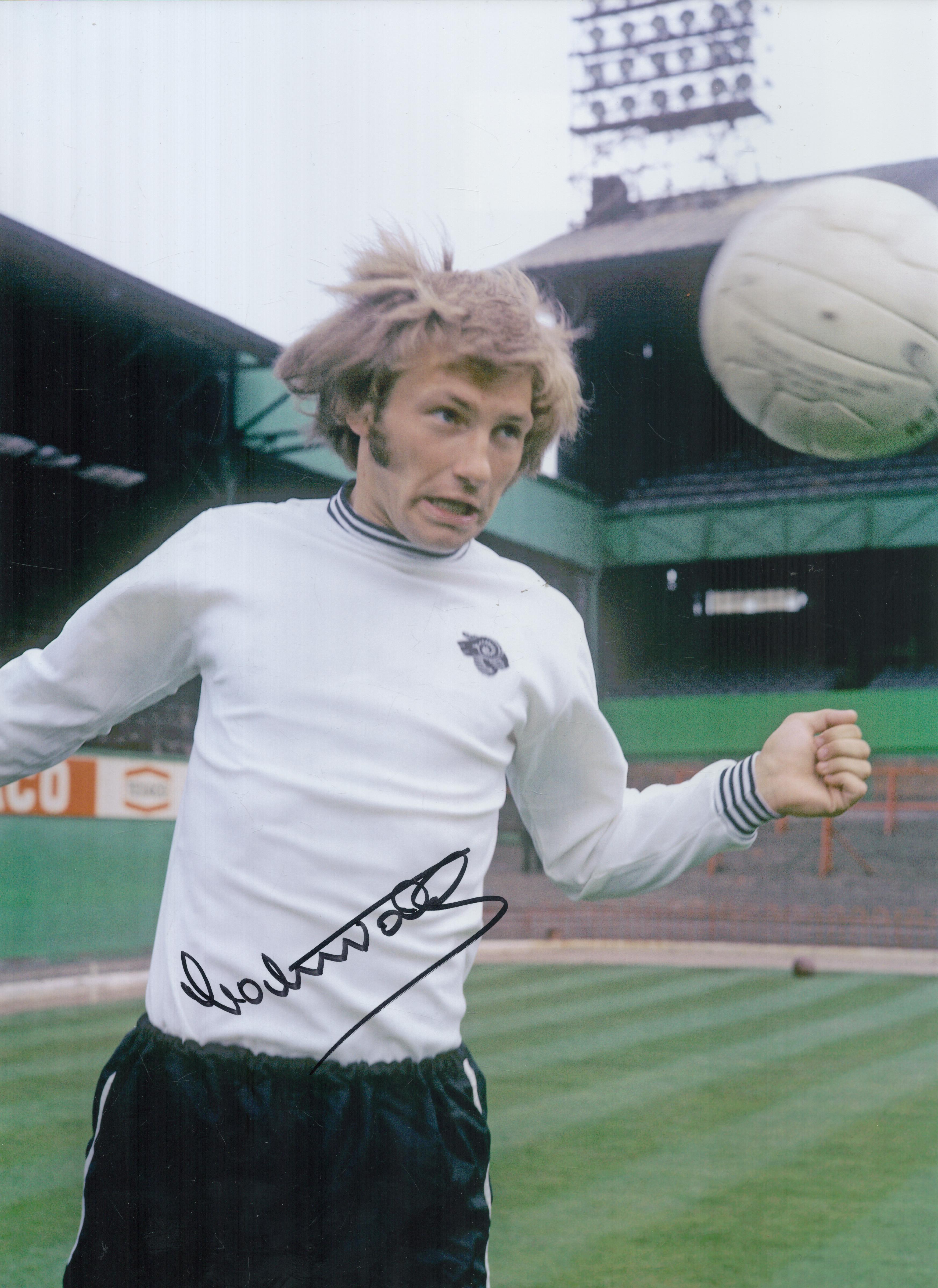 Autographed COLIN TODD 16 x 12 Photo : Col, depicting Derby County centre-half COLIN TODD