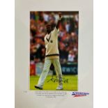 Curtly Ambrose signed limited edition print with signing photo Regarded as a giant of the game in