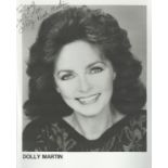 Dolly Martin signed 10x8 inch black and white photo dedicated. Good Condition. All autographs come