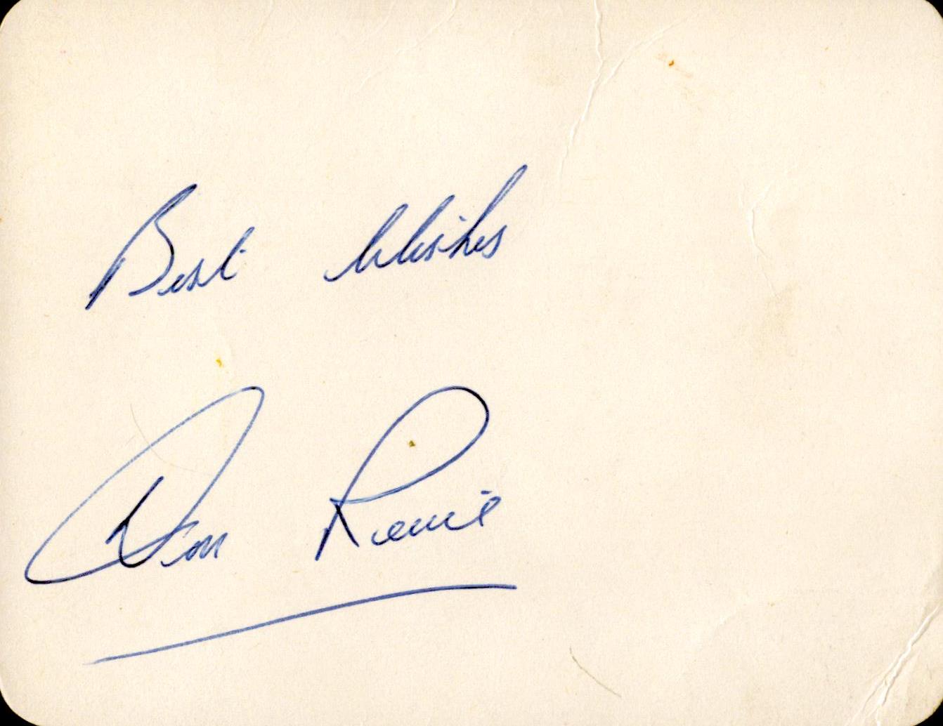 Football - Don Revie (1927-1989) signed 4.5x3.5-inch card of the legendary Leeds United and