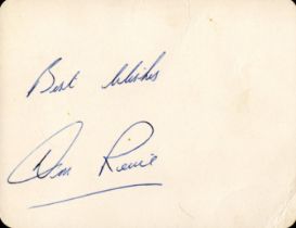 Football - Don Revie (1927-1989) signed 4.5x3.5-inch card of the legendary Leeds United and