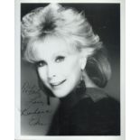 Barbara Eden signed 10x8 inch black and white photo. DEDICATED. Good Condition. All autographs
