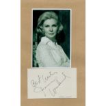 Joanne Woodward signed 5x3 inch card and 6x4 inch black and white photo. Good Condition. All