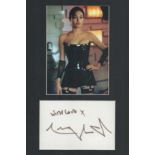 Angelina Jolie 10x6 inch approx. mounted signature piece includes signed white card and stunning