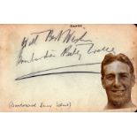 Boxing - Bombardier Billy Wells (1889-1967), English heavyweight boxer vintage signed (in pencil)