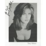 Tracy Nelson signed 10x8 inch black and white photo. Dedicated. Good Condition. All autographs